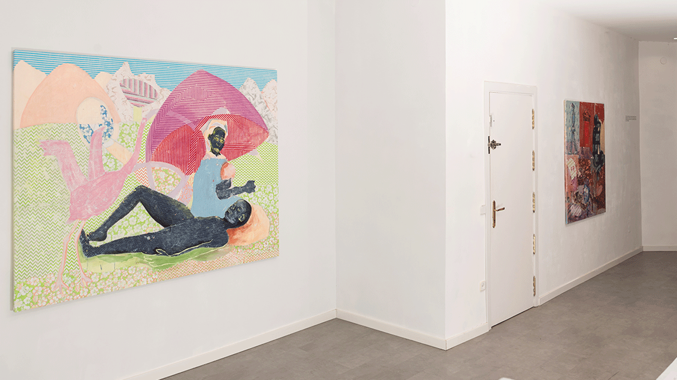 Phumulani Ntuli's solo exhibition Isidleke Sakhiwa Ngezinwele/A Next is Build With Strands Of Hair Galleria Nueba Madrid